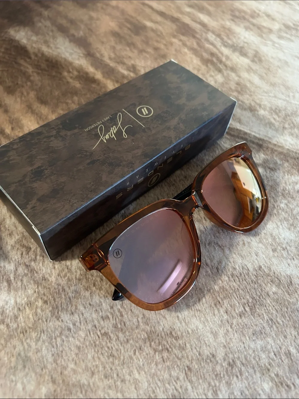 Blenders Translucent Amber Cat-Eye Sunglasses